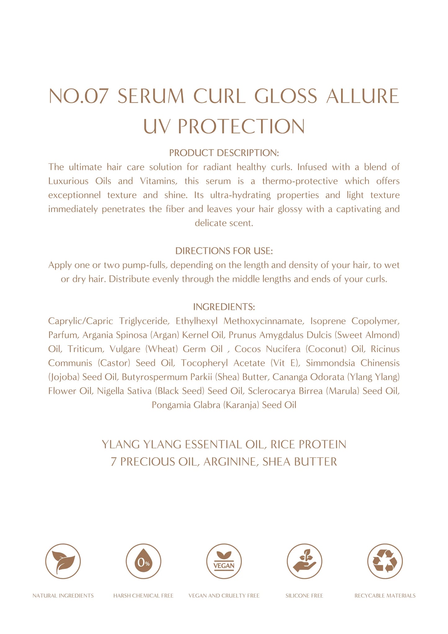 SERUM CURL GLOSS ALLURE UV PROTECTION